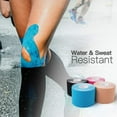 thumbnail image 2 of LotFancy 2 Rolls Kinesiology Tape,Cotton Elastic Premium Athletic Tape,16Ft x 2 in, Blue, 2 of 7