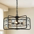 thumbnail image 5 of 4-Light Black Modern Crystal Chandeliers Ceiling Lights Pendant Light LED94, 5 of 9