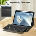 thumbnail image 6 of Fintie Keyboard Case for iPad Pro 11-inch M4 Chip (2024 Model) -  Magnetically Detachable Wireless Bluetooth Keyboard, Protective Soft TPU Back Stand Cover with Pencil Holder, Black, 6 of 10