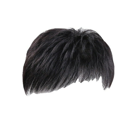WEUVEB Breathable Men Hairpiece Black Short Hair Topper for Thinning Hair with Natural Appearance