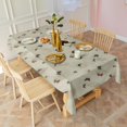 thumbnail image 3 of Beige Leaf Butterfly Pattern Rectangle Tablecloth 60"x120",Waterproof Polyester Rectangle Table Cloth, Wipeable Spillproof Polyester Tablecloth for Dining, Camping, Indoor and Outdoor, 3 of 6