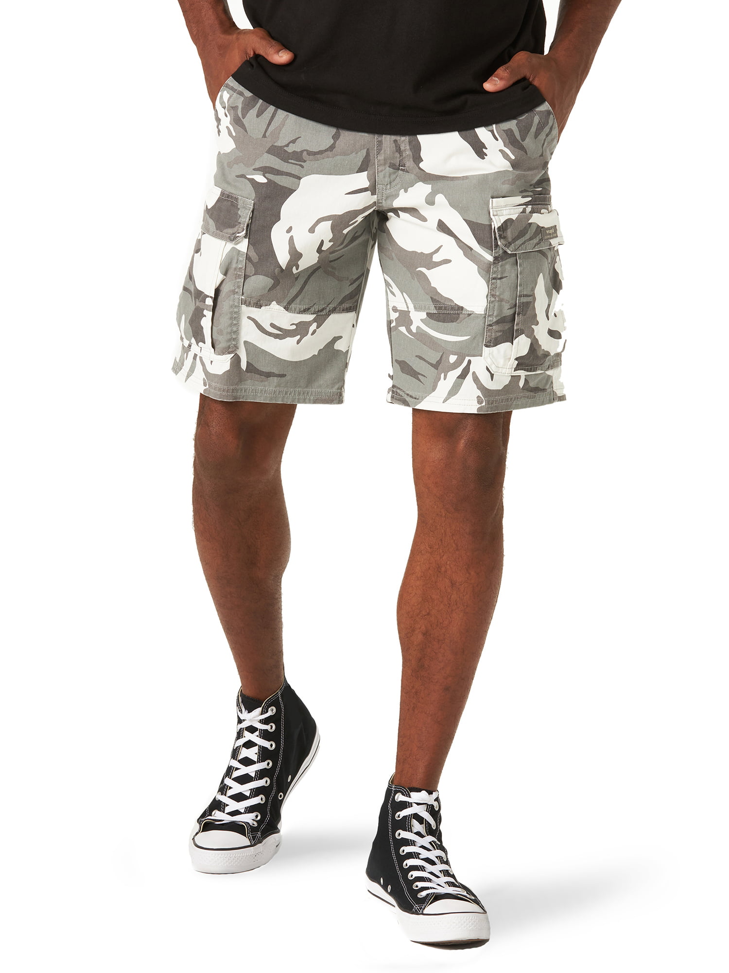 New Mens Wrangler Cotton Camouflage Cargo Shorts Relaxed Fit Waist Size 32 to 44 