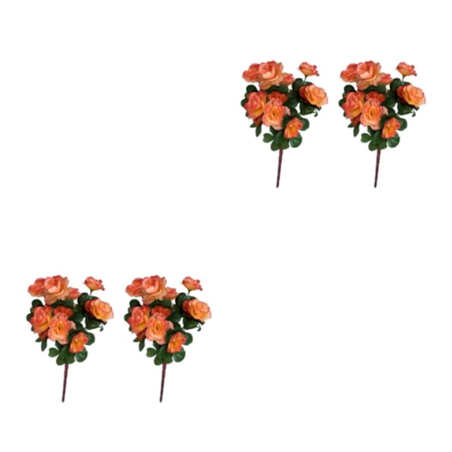 mmirethe 2x Low Maintenance Realistic Appearance Faux Flowers And Plants Wide Application sunset glow 2Set