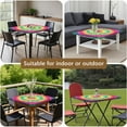 thumbnail image 5 of Colorful Rainbow Tie Dye Spiral Pattern Square Fitted Tablecloth with Elastic Edge,Square Table Cover,Washable Elastic Table Cover for Home Kitchen Party Decor 34"x34", 5 of 6