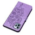 thumbnail image 4 of Mantto Wallet Case for iPhone 14 Pro Max, Magnetic PU Leather Flip [Wrist Strap] [Card Slots Holder] [Kickstand Feature] Embossed Butterfly Flower Case for iPhone 14 Pro Max 2022, Lightpurple, 4 of 8