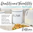 thumbnail image 5 of Outshine White Vintage Farmhouse Flour Canister with Lid | Chic Metal Tin Flour Container and Farmhouse Kitchen Decor | Airtight Food Storage Container | Gift for Housewarming, Birthday, Wedding, 5 of 7
