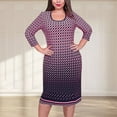 thumbnail image 1 of LSLJS Robe Blazer à Manches Longues pour Femmes, Col Rond, Couleur Unie, Grande Taille, 1 of 9