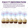 thumbnail image 3 of Firework Cupcake Toppers 50 Pcs Sparkle Tinsel Cupcake Picks Birthday Party Graduation Wedding Foil Decor Cocktail Food Fruit Toothpicks Christmas Pink, 3 of 7