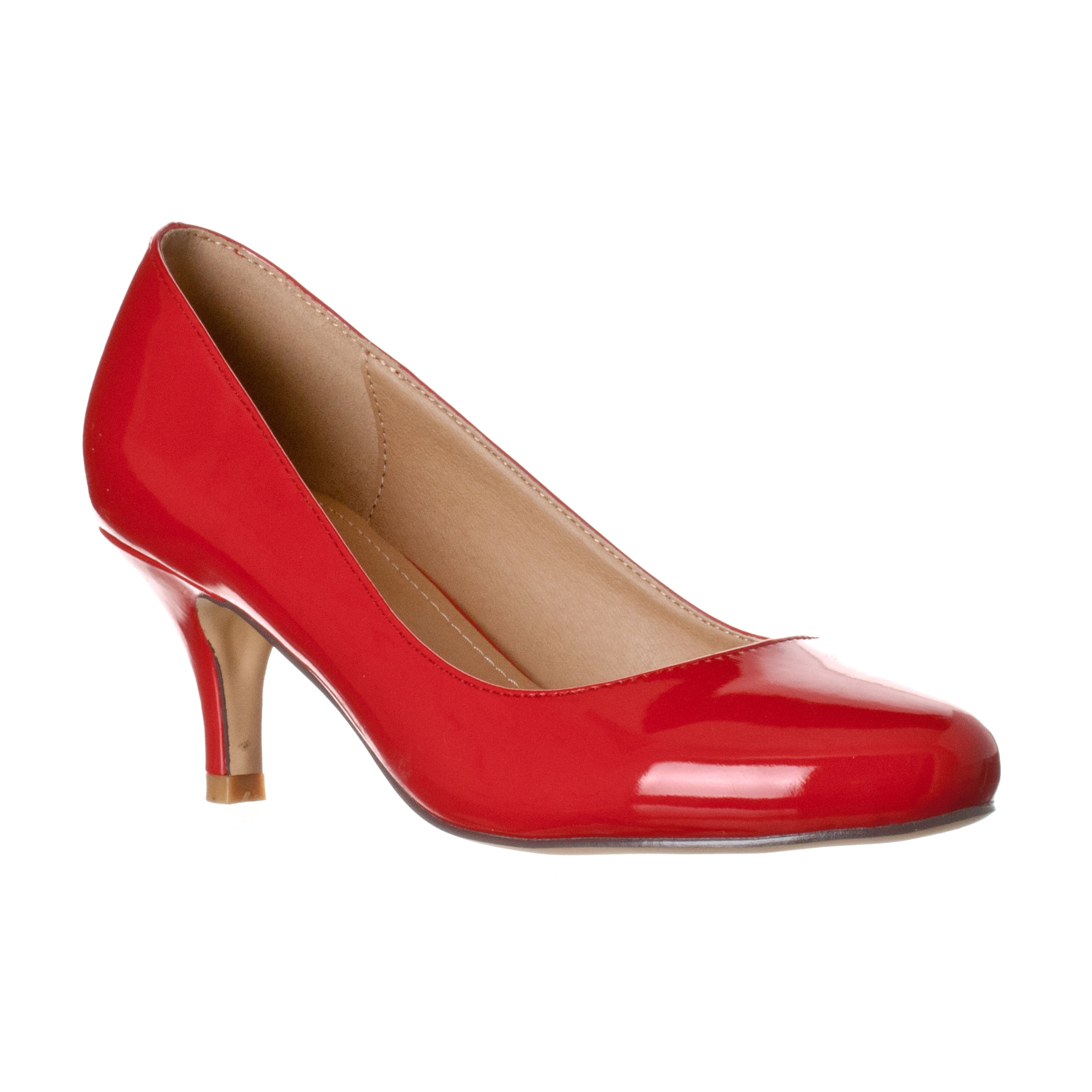 Ruby Round Toe Kitten Low Heel Pumps 