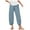M570 Blue, variant on Women Pants For Summer Solid Color Elastic Waist Loose Pants Casual Fashion Daily Wear Female Leisure Clothes Blue