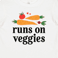 thumbnail image 4 of Inktastic Vegetarian Runs on Veggies Boys or Girls Baby T-Shirt, 4 of 5