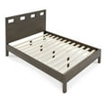 thumbnail image 2 of Benjara Yee King Bed, Gray Wood, 4 Side Drawers, Cut Out Headboard Design, 2 of 5