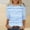 Multicolor, variant on ALLLIST 3/4 Sleeve Tops for Women Summer Crew Neck Tee Striped Fashion Blouse Ladies Clothing