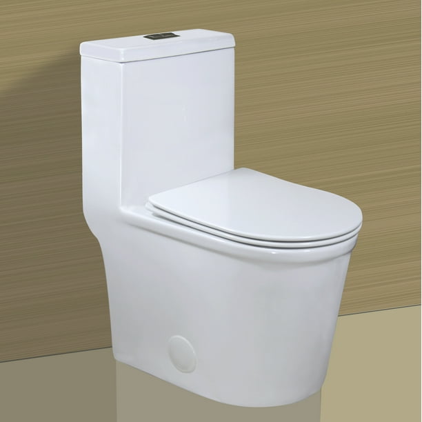 WinZo WZ5069 Ceramic Small Round Toilet One Piece 23" Depth Dual Flush