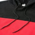 thumbnail image 7 of sususu Mens Hoodies Color Hoodie Autumn Winter Fashionable Pullover Sweatshirt Casual Streetwear Comfortable Soft For Daily Wear,Black,S, 7 of 7