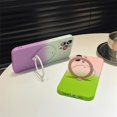 thumbnail image 3 of Étui Magnétique pour iPhone 14 Pro Max Protection Dégradée Support Silicone Liquide Souple Mince Antichoc pour Femmes Filles pour iPhone 14 Pro Max-Rose Vert, 3 of 5