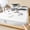 Gray, variant on Twin Sze Fitted Sheet Set - Modern Grey 2 Piece Bedding Sets 16" Deep Pocket Fitted Sheet with 1 Pillowcase, Gradient Floral Abstract Bohemian White Brushed Microfiber Hotel Luxury Bed Sheets