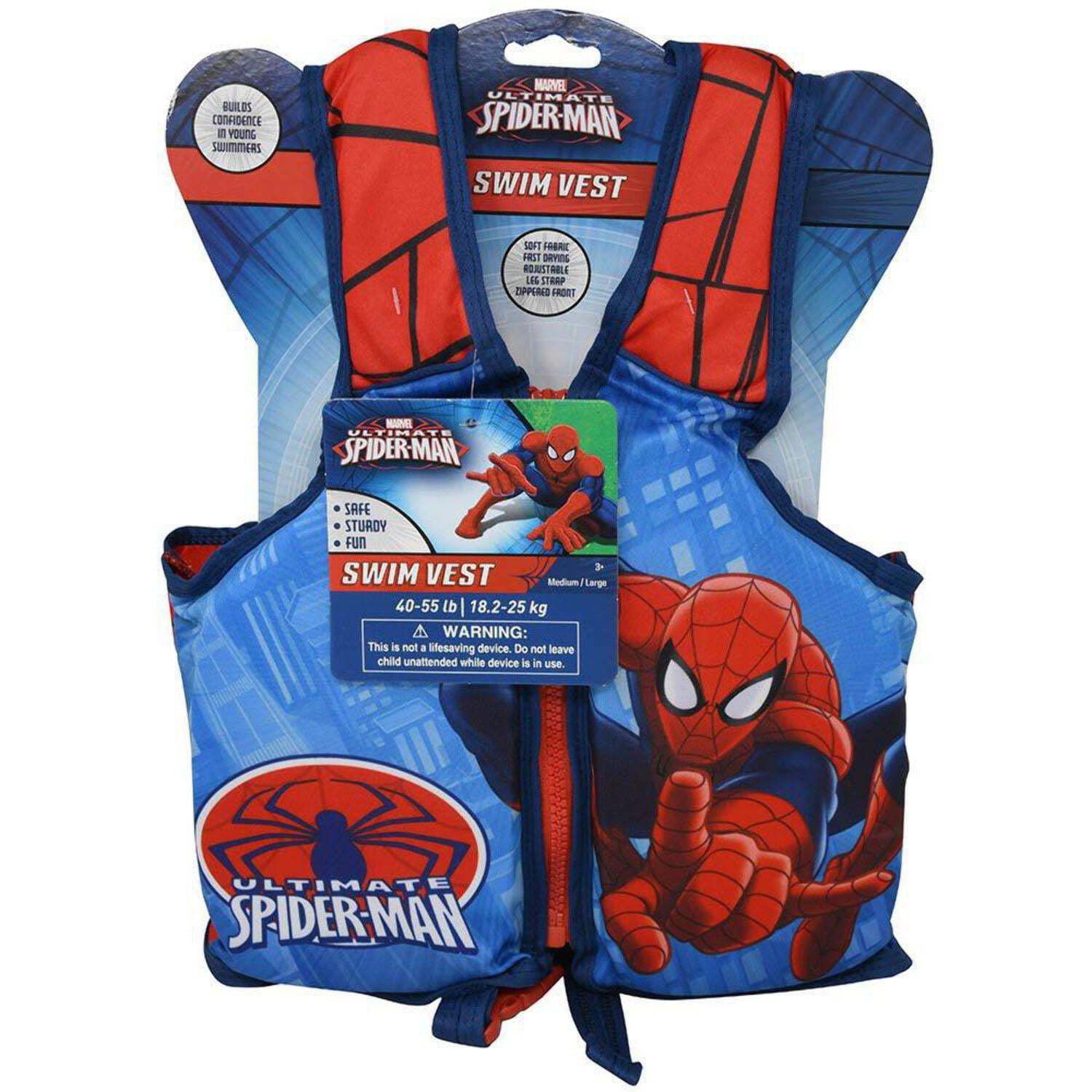 Marvel Spider-Man 30-50 lbs Child's Life Vest w/Adjustable Straps Brand New 
