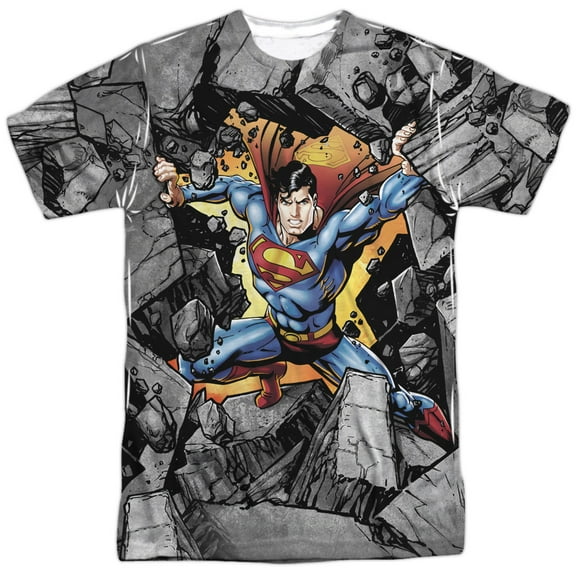 Superman Men's Break On Through Sublimation T-shirt White