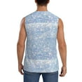 thumbnail image 4 of Disketp White Bule Glitter Sleeveless Tshirts For Men, Muscle Shirts For Men Dry Fit Tank Top-3x-Large, 4 of 8