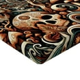 thumbnail image 2 of Ambesonne Boho Esoteric Fitted Sheet, Hidden Woodland Skull, Twin Size, Cream Paprika Cadet Blue, 2 of 3