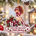 Personalized Varsity Field Hockey Acrylic Christmas Ornament - Walmart.com