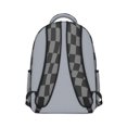thumbnail image 3 of Gray and Black Wavy Checkered Pattern Backpack for School, Cute School Bag with Adjustable Shoulder Straps and Padded Back, 15.3"x11"x6.7", 3 of 5
