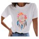thumbnail image 2 of Pntutb Blusa de manga corta informal con estampado vintage de verano para mujer Pntutb Pntutb-5629, 2 of 5