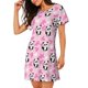 thumbnail image 2 of Fotbe Funny Panda Draws A Heart Bata de Dormir para Mujer con Estampado, Camisón de Algodón de Manga Corta, Ropa de Dormir Casual, 2 of 6