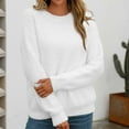 thumbnail image 6 of Women's Sweaters Sevevn Women Crewneck Long Sleeve Knitted Sweater 2025 Loose Fit Soft Solid Pullover, 6 of 6