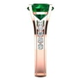 thumbnail image 3 of Clara Pucci 14K Rose Gold Round Cut 3Ct Simulated Emerald Engagement Ring + Matching Band - Luxury Box Included, 3 of 7