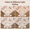 thumbnail image 7 of Design&I 9'x12' Washable Area Rug Pink Covering Geometric Interlocking Grid Pastel Argyle Blush for Great Room, Large Living Giant Skid-Resistant, 7 of 7