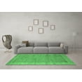 thumbnail image 3 of Ahgly Company Indoor Round Abstract Emerald Green Contemporary Area Rugs, 3' Round, 3 of 4