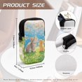 thumbnail image 6 of SEANATIVE Portable Sunglasses Case Neoprene Eyeglasses Pouch with Zipper, Dual Compartment Glasee Pouch Lightweight Protective Eyewear Case Multifunctional Glasses Bag, Cat Rabbit Cherry Blossom, 6 of 7