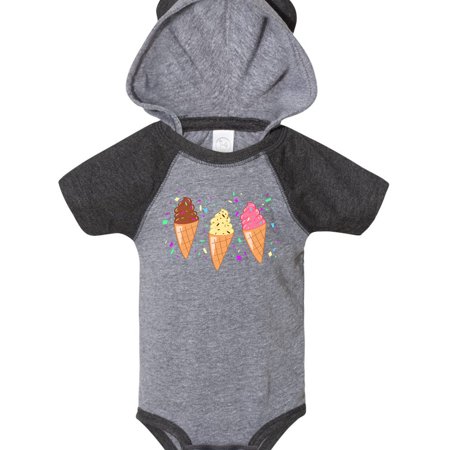 

Inktastic Ice Cream Trio with Sprinkles Gift Baby Boy or Baby Girl Bodysuit