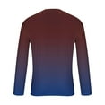 thumbnail image 4 of Dagugfen Mens Tops Summer Long Sleeve Crew Neck Fitted Comfy Gradient Color Casual Tee Shirts Fashion, 4 of 5