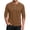 Brown, variant on Men's 3/4 Sleeve Henley Baseball Shirts Casual Stylish Raglan Sleeve Tops Slim Plain Workout Athletic Blouses Coffee M(M)