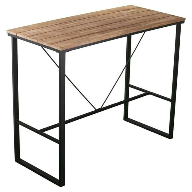 Afuera Living Wood Indoor-Outdoor Pub Table in Natural Finish