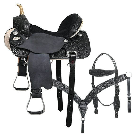 17 Western Horse Saddle American Leather Flex Trail Barrel Tack Hilason
