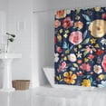 thumbnail image 3 of Waterproof Pioneer Shower Curtain 84x72 Inch Polyester Unique Colorful Floral Shower Curtain for Bathroom Hotel Home Decor with 12 Plastic Hooks, 3 of 5