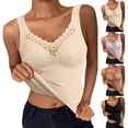 thumbnail image 5 of Tank Tops for Women Shapewear Tank Tops Sleeveless Lace Camisole Thermal Underwear Tummy Tank Tops with Built in Bra, 5 of 5