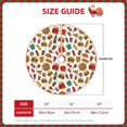 thumbnail image 3 of Daiia Hot Dog Pizza Drawing Merry Christmas Tree Skirt , Xmas Large Lace-up Tree Skirt, Santa Snowflakes Rustic Home Decorations New Year Party Farmhouse Decor-30", 3 of 7