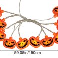 thumbnail image 3 of Fmbmuo Halloween Pumpkin LED String Lights Grim Pumpkin Design Battery-Operated Outdoor Festival Decor, 3 of 5