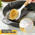 thumbnail image 6 of propuri Dish Brush Set with Bamboo Handle, Kitchen Scrub Brush,3 Pack Yellow White Black, 6 of 9