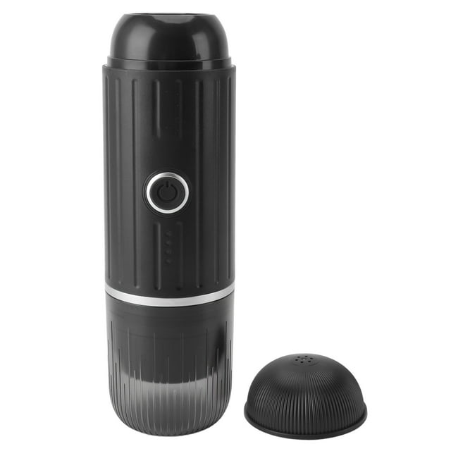 Machine à Café Portable, Système de Chauffage Sans Fil Intégré, Port de Charge USB, Abs+acier Inoxydable 304, Simple à Utiliser, Adapté pour Voyage, Camping, Randonnée, Sac à Dos