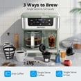 thumbnail image 3 of AIRMSEN 12-Cup Drip Coffee Maker with K Cup Combo, Programmable Coffee Machine with 1-4 Cup Setting, Single Serve or Coffee Pot, Auto Shut-off, Spill-Free Spout, Mint Green, 3 of 11