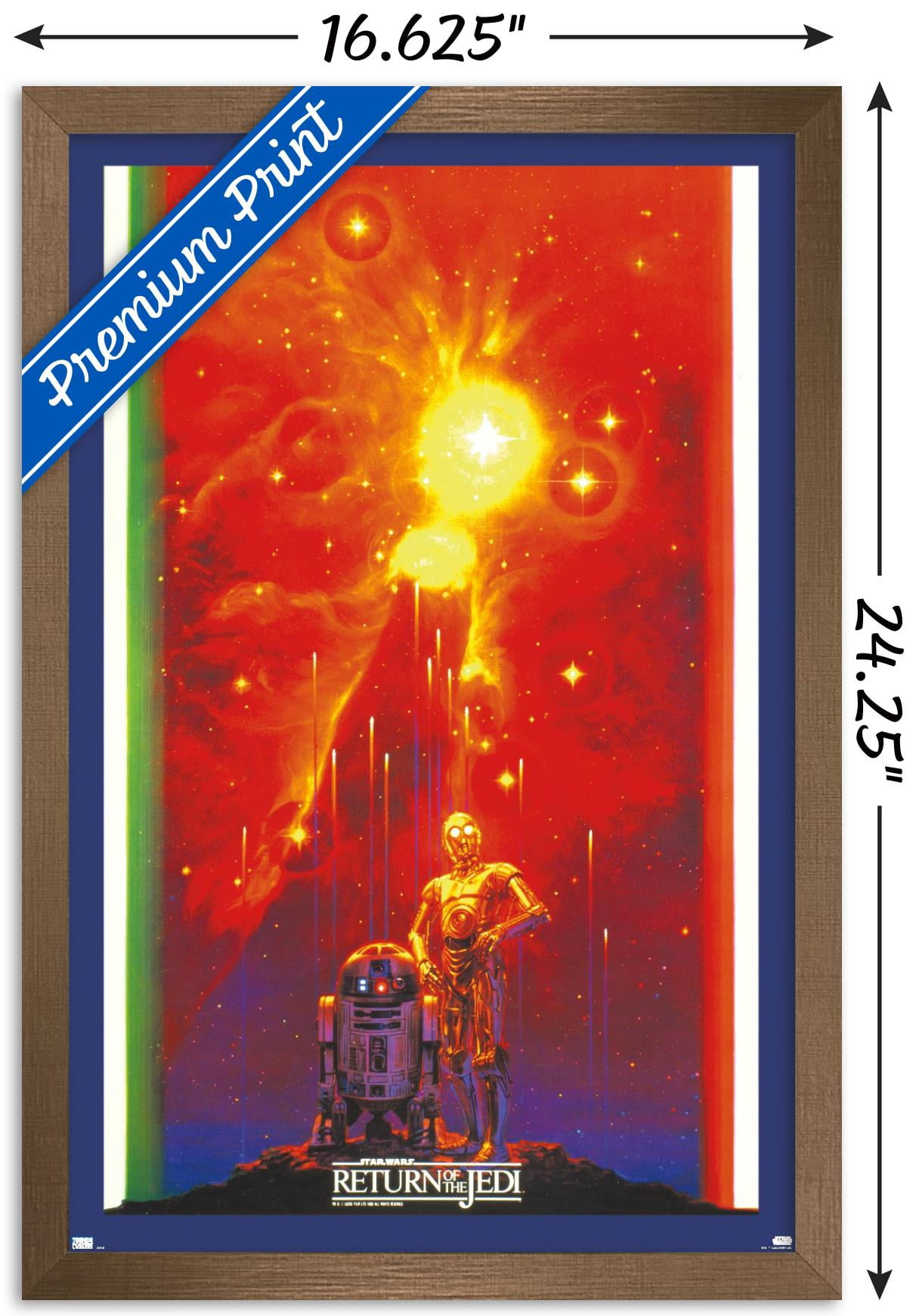 Star Wars: Return of the Jedi - Droid Celebration Wall Poster, 14.725" x 22.375" Framed
