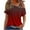 Red, variant on GigrtiJin Women's Cold Shoulder Tops Gradient Color Short Sleeve Blouse T-Shirt Criss-Cross Single Shoulder Trendy Tees