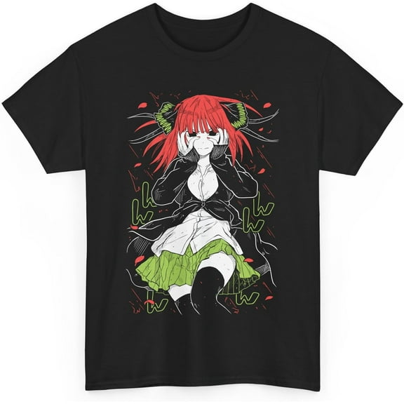 Anime The Quintessential Quintuplets Nino Shirt Merch Casual Short Sleeved T Shirt Unisex Tee