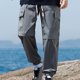 thumbnail image 5 of Pantalones largos para hombre, estilo casual, con cintura elástica y bolsillos, a la moda para exteriores, 5 of 7